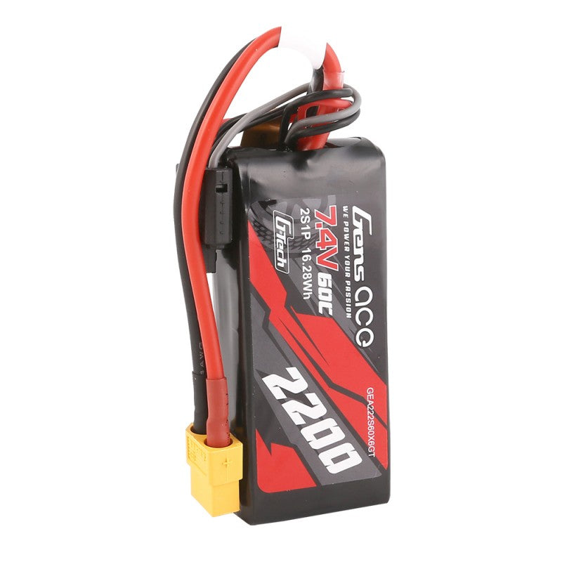 Gens Ace G-Tech 2200mAh 7,4V 60C 2S1P Lipo Akku XT60 - LiPo24.de
