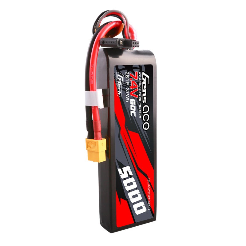Gens ace G-Tech 5000 mAh 7,4 V 60 C 2S1P Lipo PC-Materialgehäuse mit XT60-Stecker