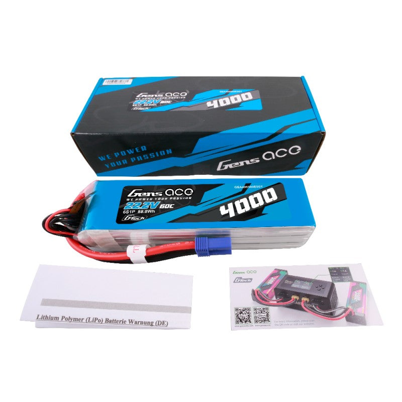 GensAce G-Tech 6S 4000mAh 22,2V 60C EC5