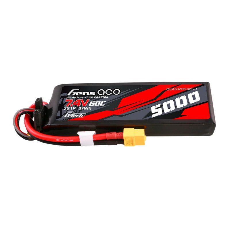 Gens ace G-Tech 5000 mAh 7,4 V 60 C 2S1P Lipo PC-Materialgehäuse mit XT60-Stecker