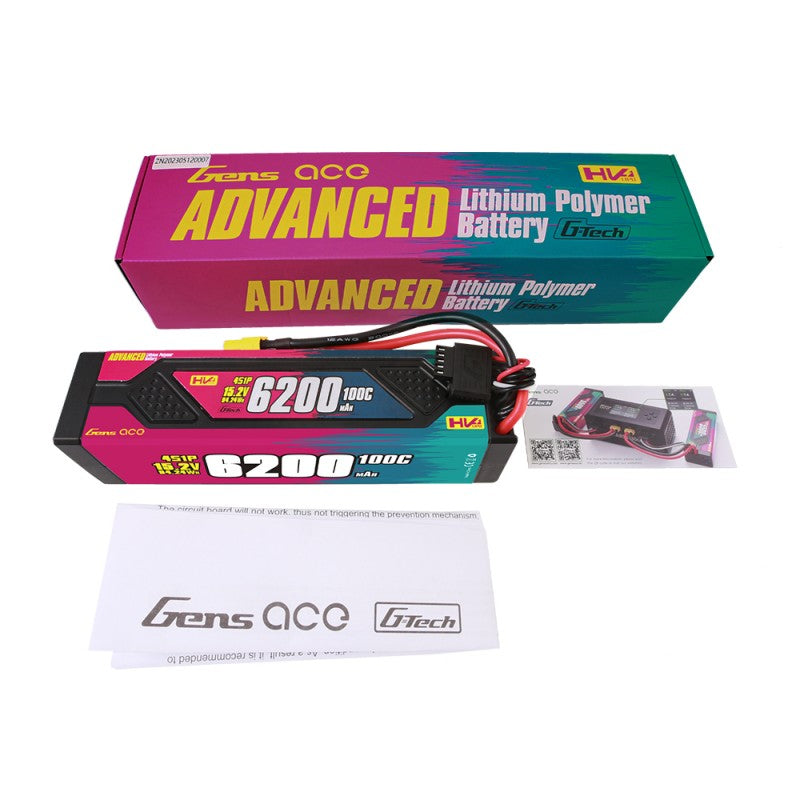 Gens Ace G-Tech Advanced 4S 6200mAh 15,2V 100C 4S1P HV Lipo Hardcase XT90