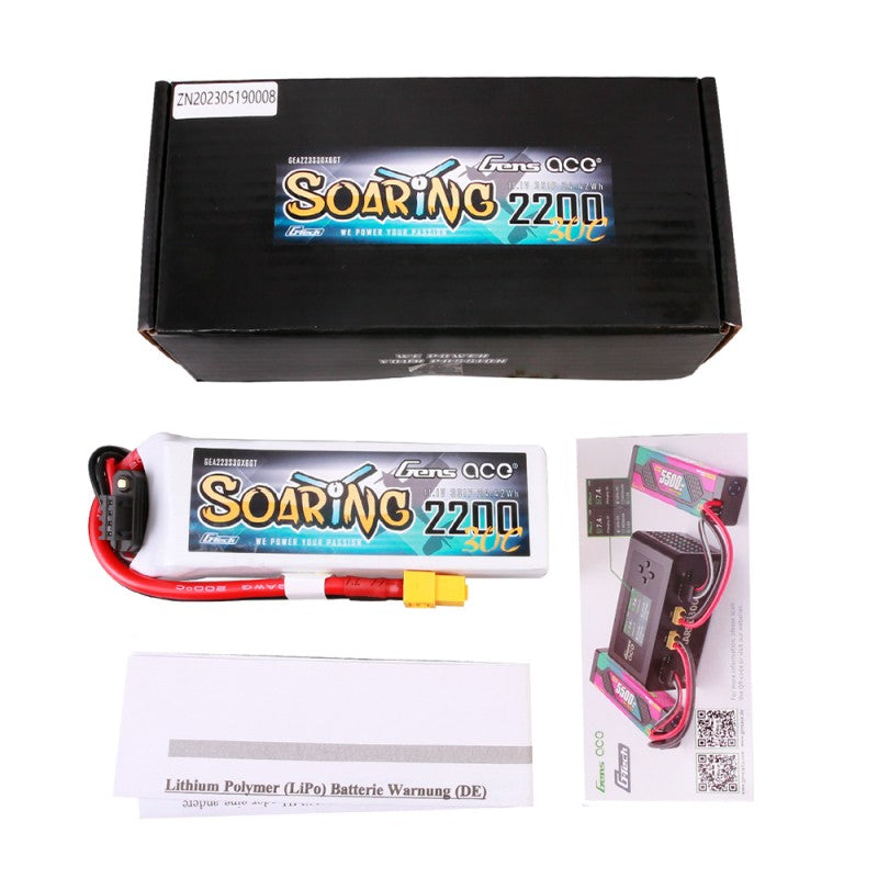 GensAce G-Tech Soaring 3S 2200mAh 11,1V 30C XT60