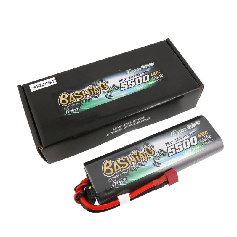GensAce G-Tech 2S 5500mAh 7,6 V 60C HV Hardcase T-Stecker