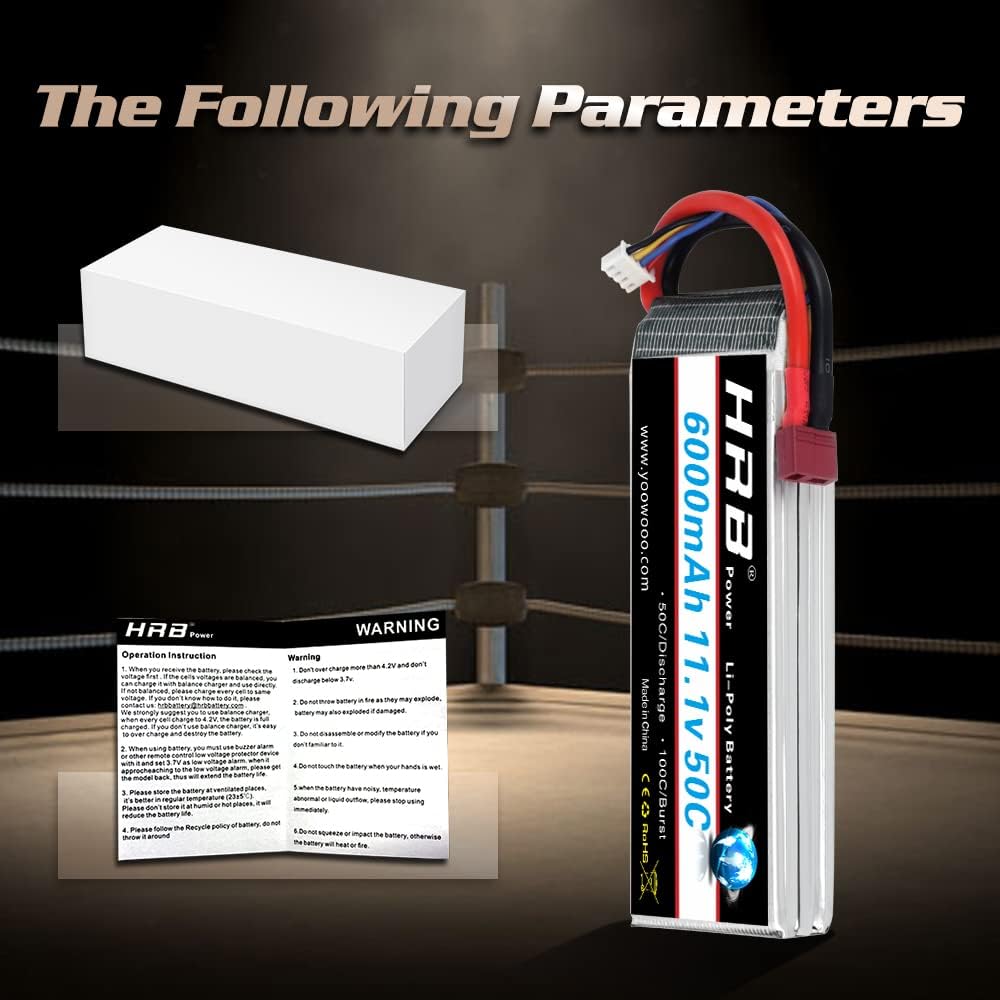 HRB 3S 6000mAh 11.1V 50C Deans T Stecker LiPo Akku - LiPo24.de