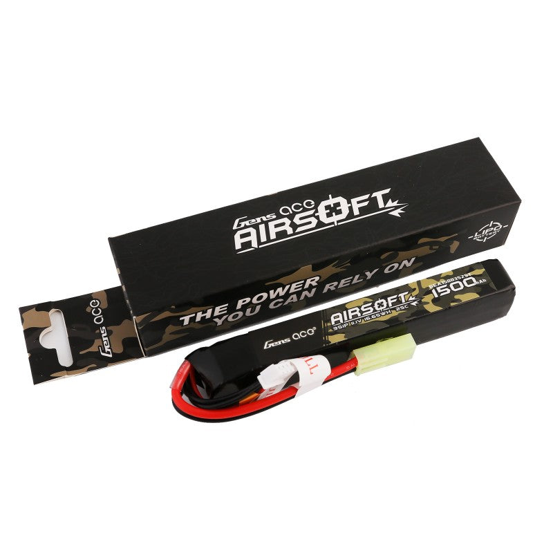 Gens Ace 25C 1500mAh 3S1P 11.1V Airsoft Gun Lipo Akku mit Mini Tamiya Stecker - LiPo24.de