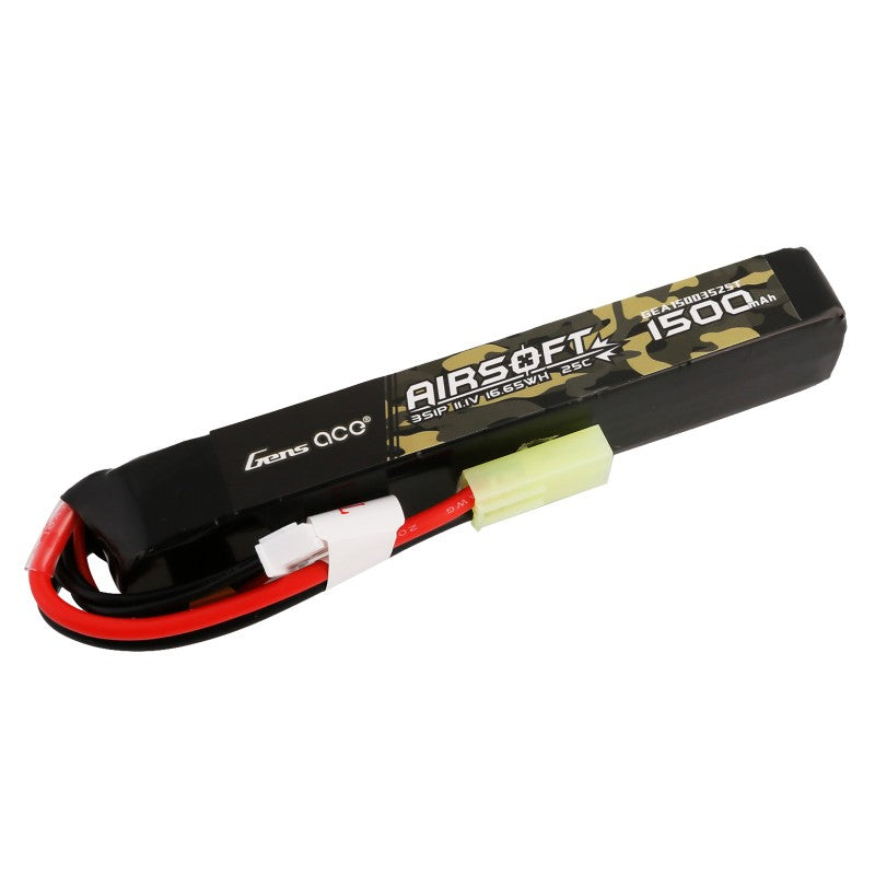 Gens Ace 25C 1500mAh 3S1P 11.1V Airsoft Gun Lipo Akku mit Mini Tamiya Stecker - LiPo24.de