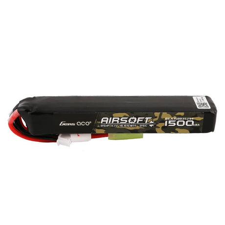 Gens Ace 25C 1500mAh 3S1P 11.1V Airsoft Gun Lipo Akku mit Mini Tamiya Stecker - LiPo24.de