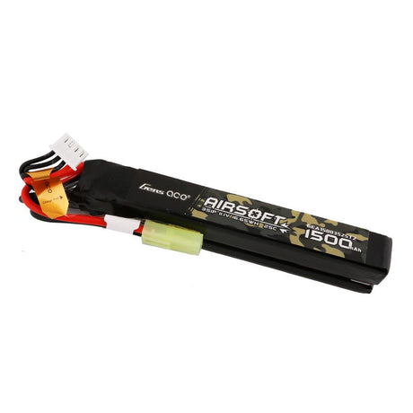 Gens Ace 25C 1500mAh 3S1P 11.1V Nunchuck 2X Airsoft Gun Lipo Akku mit Mini Tamiya Stecker - LiPo24.de