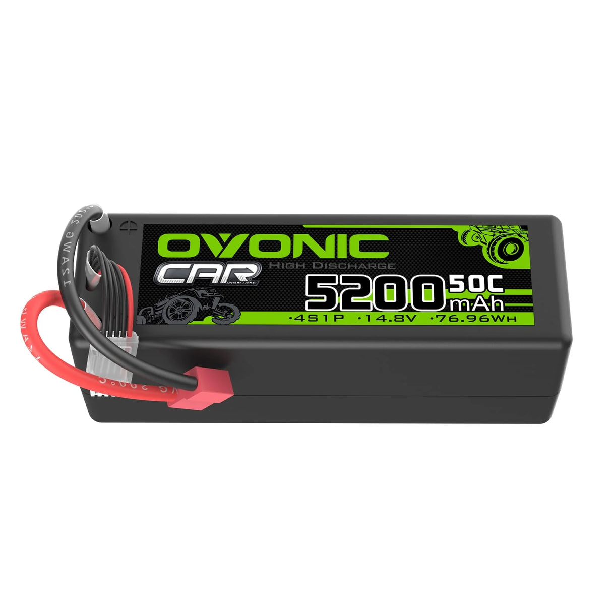 Ovonic Car 4S LiPo Akku 14,8V 5200mAh 50C Hardcase Lipo-Akku mit T-Stecker