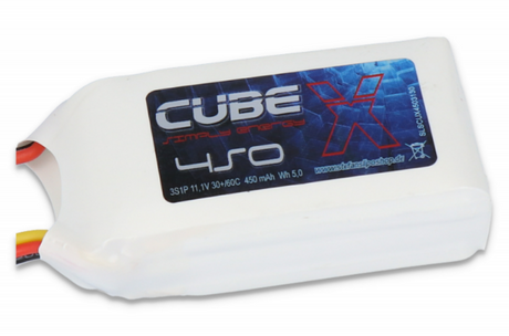 SLS X-CUBE 450MAH 3S1P 11,1V 30C/60C - LiPo24.de