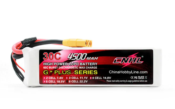 CNHL 6S 4500mAh 22,2V 30C XT90 Lipo Akku