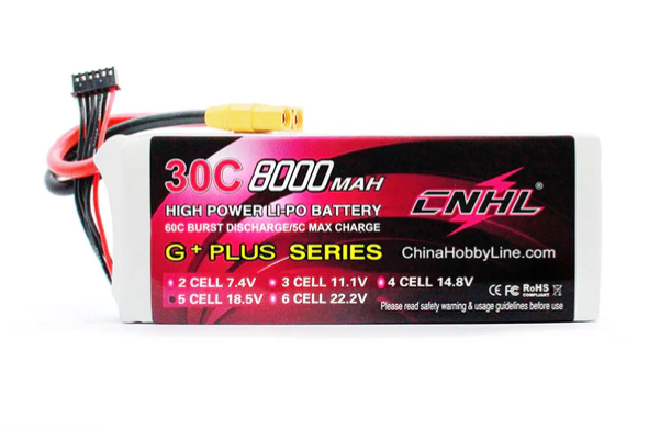 CNHL 8000mAh 18,5V 5S 30C Lipo Akku mit XT90 Stecker