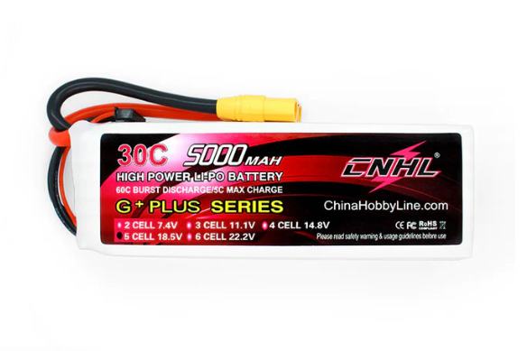 CNHL 5S 5000mAh 18,5V 30C XT90 Lipo Akku