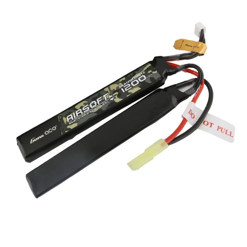 Gens Ace 25C 1200mAh 3S1P 11.1V Saddle Airsoft Gun Lipo Akku mit Mini-Tamiya-Stecker - LiPo24.de