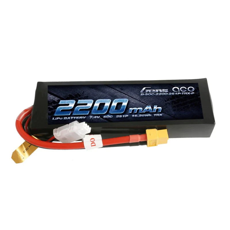 Gens Ace 2200mAh 7,4V 50C 2S1P Lipo Akku mit XT60 Stecker - LiPo24.de