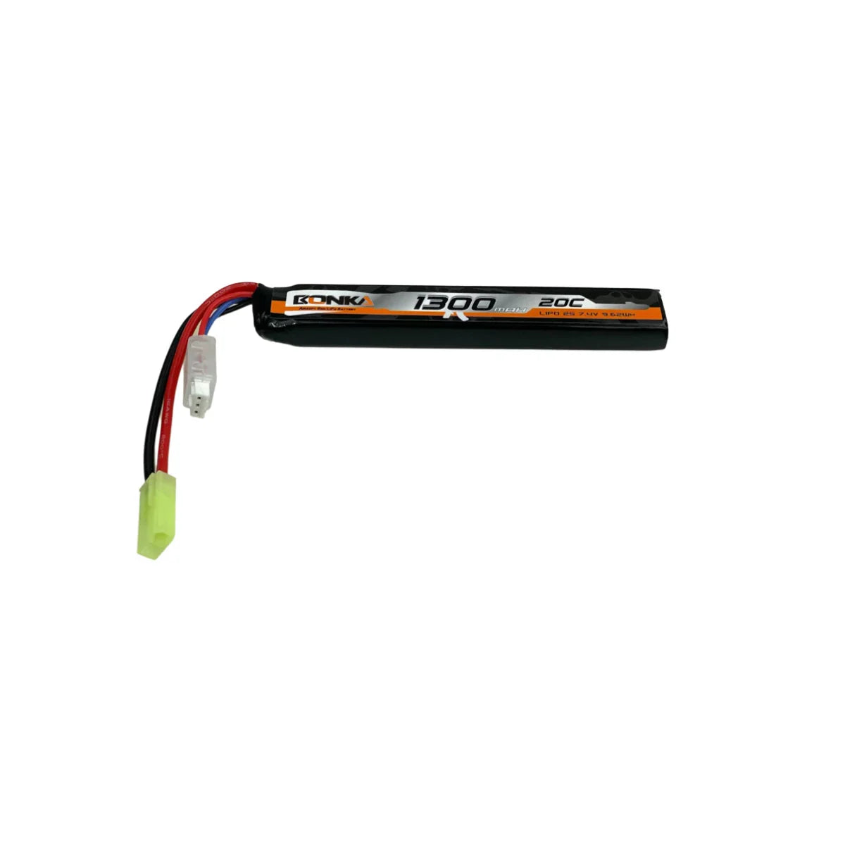 Bonka Airsoft Lipo Akku 1300mAh 2S 7,4V 20C-1-Mini Tam