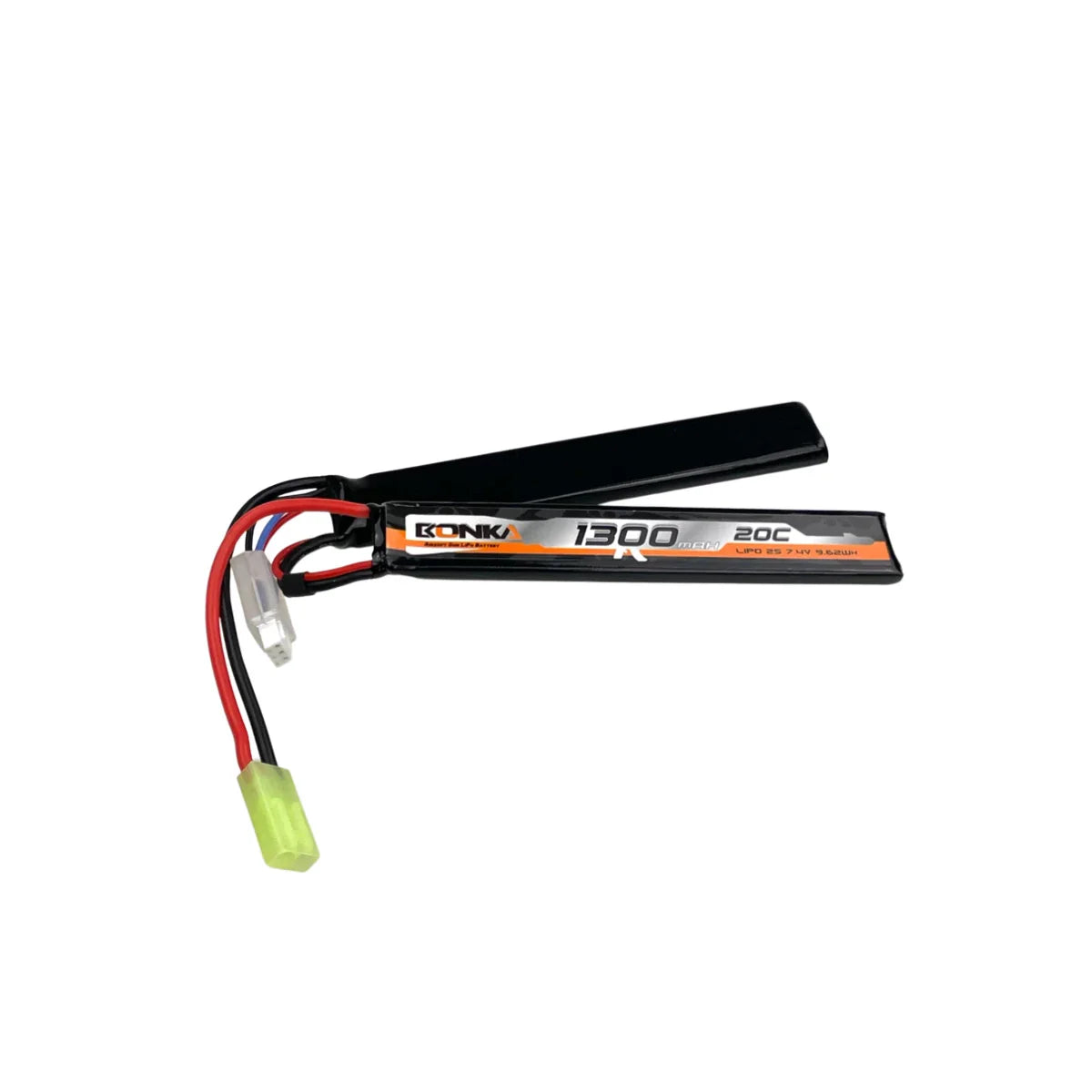 Bonka Airsoft Lipo Akku 1300mAh 2S 7,4V 20C-2-Mini Tam-Dual-Panel