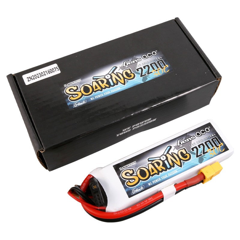 Gens Ace G-Tech Soaring 2200mAh 7,4V 30C 2S1P Lipo-Akkupack XT60 - LiPo24.de