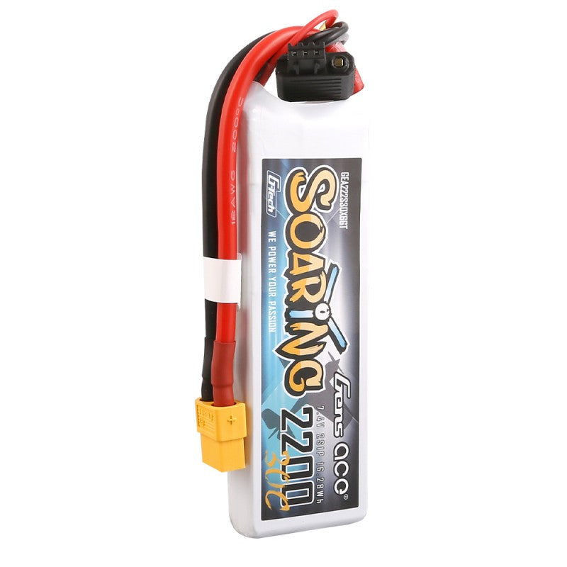 Gens Ace G-Tech Soaring 2200mAh 7,4V 30C 2S1P Lipo-Akkupack XT60 - LiPo24.de