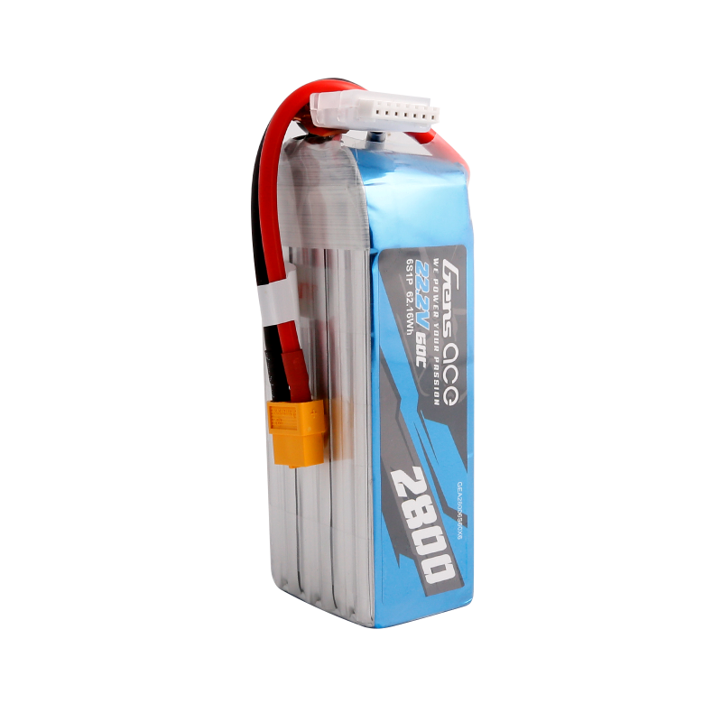 Gens Ace 2800mAh 22,2V 60C 6S1P Lipo Akkupack mit XT60 Stecker - LiPo24.de