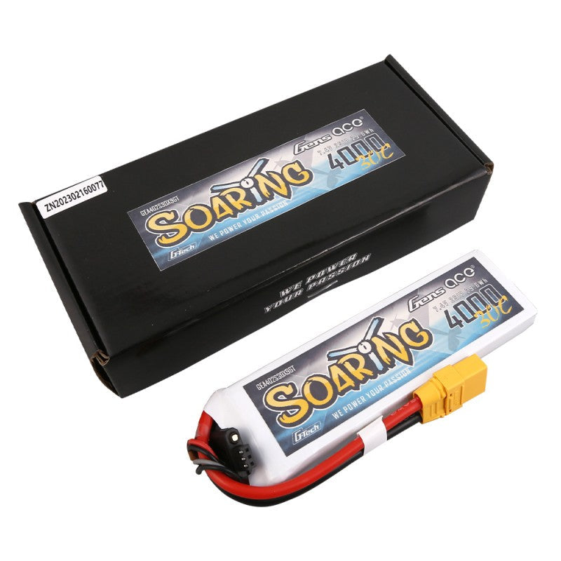 Gens Ace G-Tech Soaring 4000mAh 7,4V 30C 2S1P Lipo-Akkupack XT90 - LiPo24.de