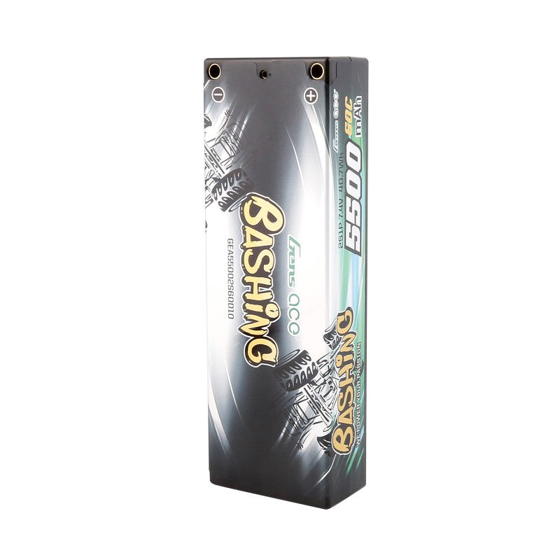 Gens Ace 5500mAh 2S 7.4V 60C HardCase RC 10# Auto Lipo Akkupack mit T-Stecker - LiPo24.de