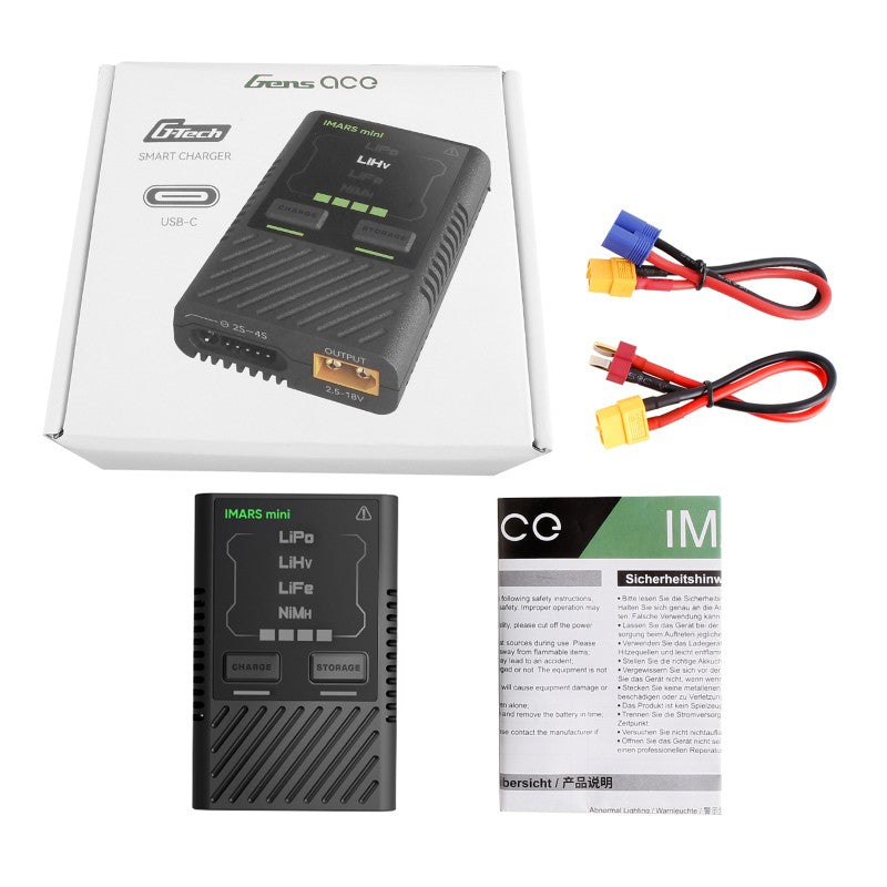 Gens Ace IMARS mini G-Tech USB-C 2-4S 60W RC Akkuladegerät - LiPo24.de