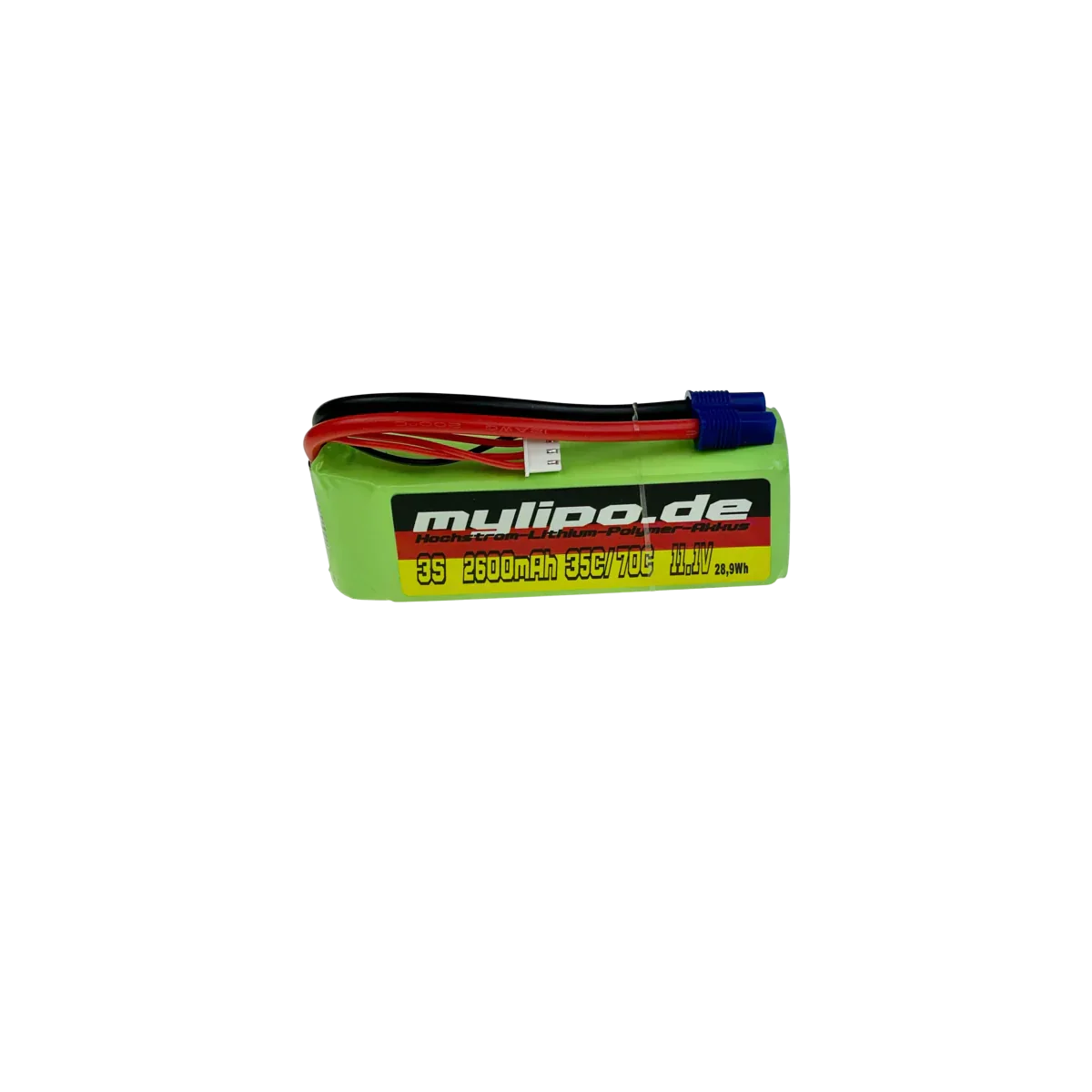 Mylipo Lipo Akku 2600mAh 11,1V 3S 35C/70C EC3 - LiPo24.de