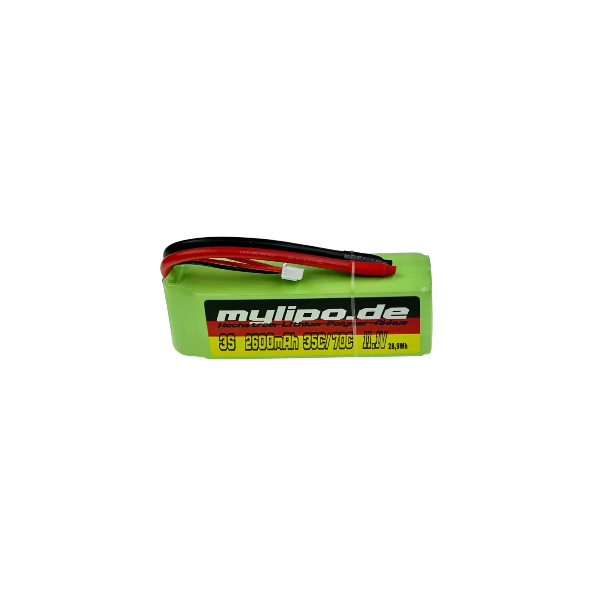 Mylipo Lipo Akku 2600mAh 11,1V 3S 35C/70C kompakt - LiPo24.de