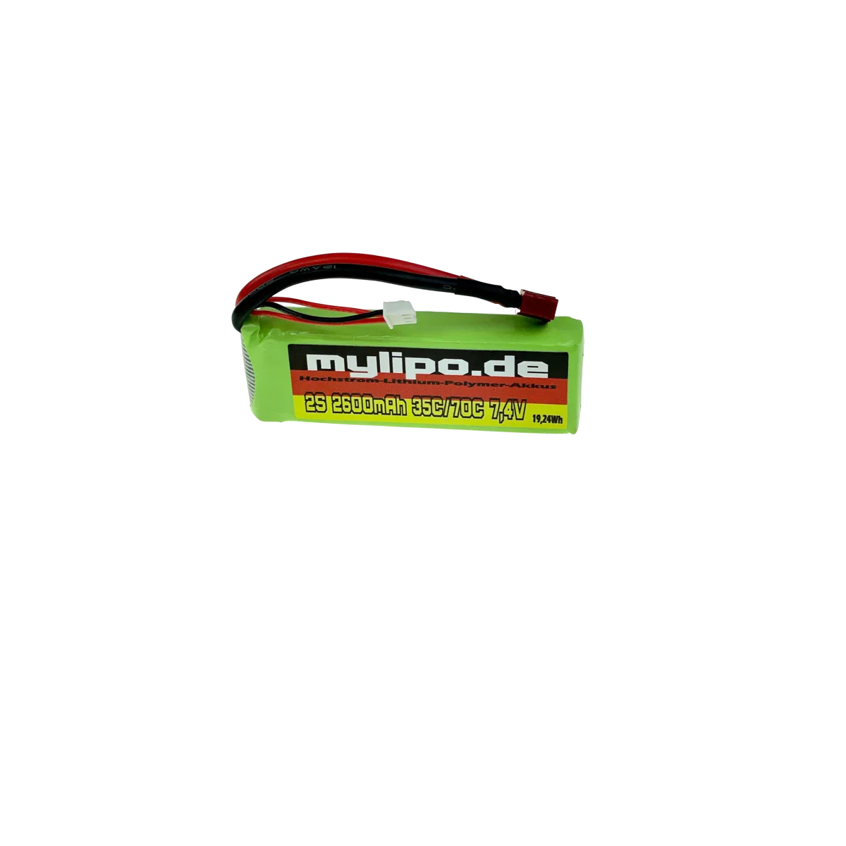 Mylipo Lipo Akku 2600mAh 7,4V 2S 35C/70C Dean Stecker - LiPo24.de