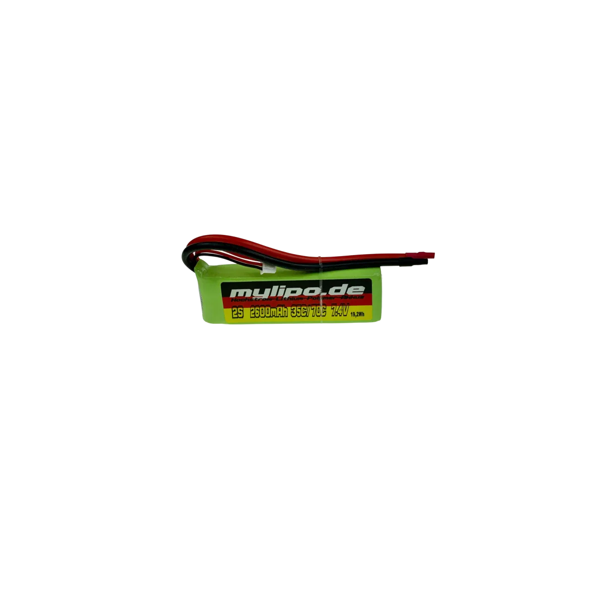 Mylipo Lipo Akku 2600mAh 7,4V 2S 35C/70C kompakt - LiPo24.de