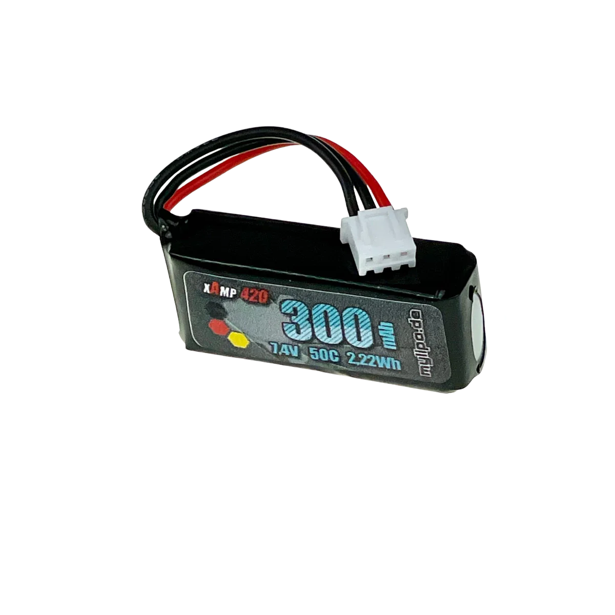 Mylipo Lipo Akku 300mAh 7,4V 2S 50C (für OMP Hobby M1) XHR3 Stecker - LiPo24.de