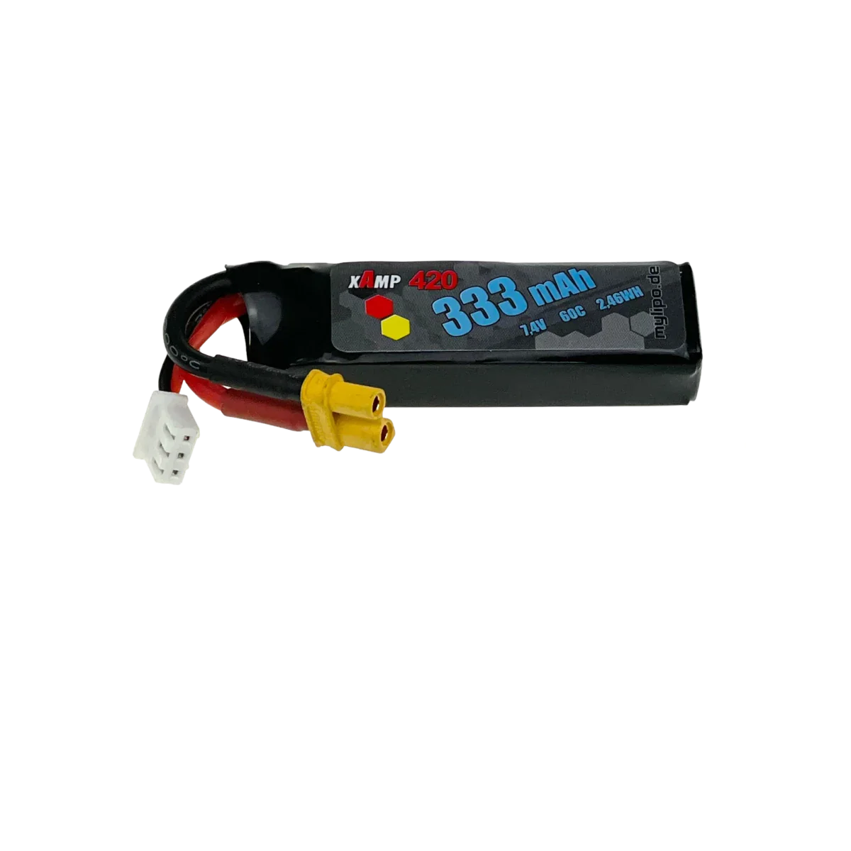 Mylipo Lipo Akku 333mAh 2S 7,4V 60C/120C FPV PARCOUR XT30 - LiPo24.de