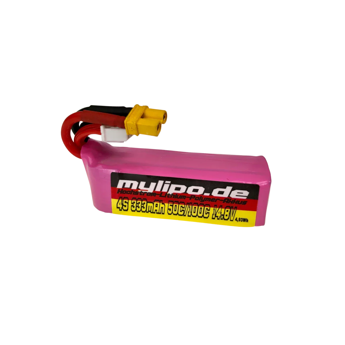 Mylipo Lipo Akku 333mAh 4S 14,8V 50C/100C FPV PARCOUR XT30 - LiPo24.de