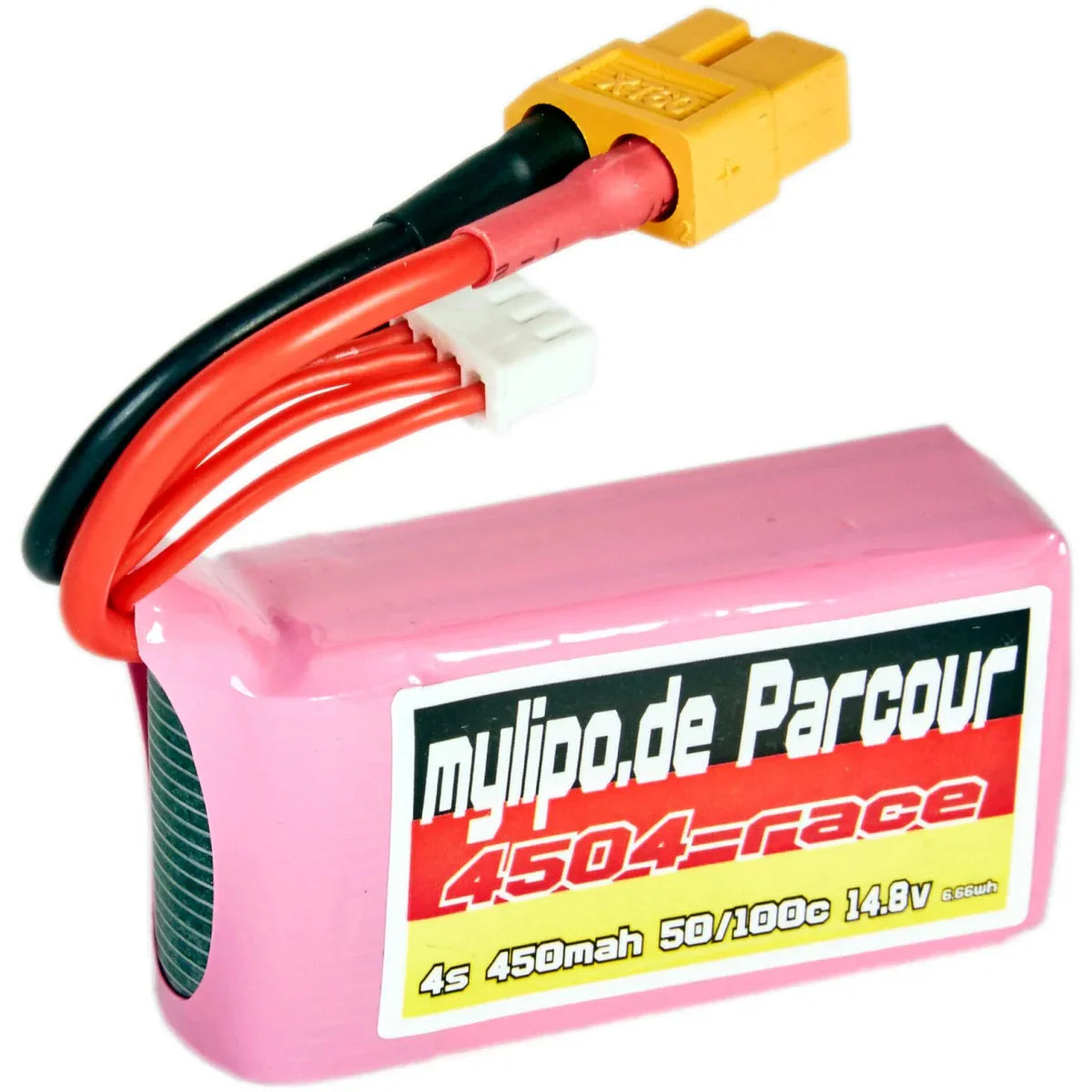 Mylipo Lipo Akku 450mAh 14,8V 50C/100C FPV Parcour XT60 - LiPo24.de