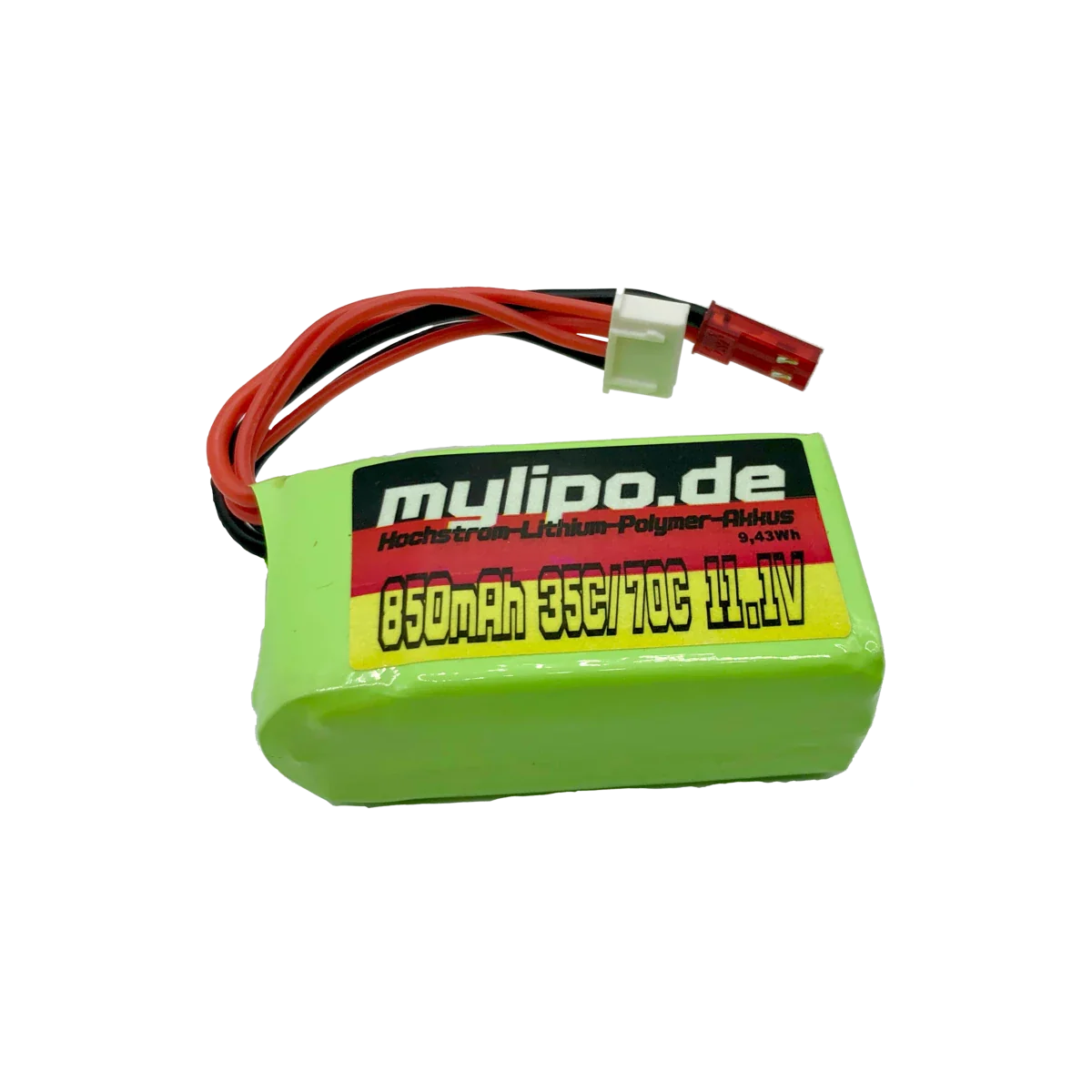 Mylipo Lipo Akku 850mAh 11,1V 35C/70C - LiPo24.de