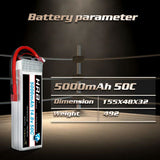 HRB 4S 5000mAh 14,8V 50C Dean T (2 St.) - LiPo24.de