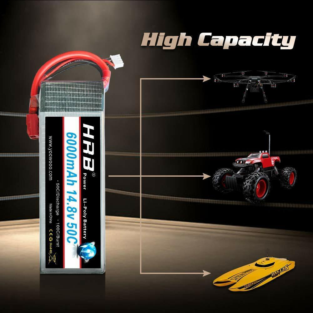 HRB 4S 6000mAh 14,8V 50C Deans T Stecker LiPo Akku - LiPo24.de