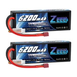 Zeee 2S Lipo Akku 6200mAh 7,4V 60C Hartschalenkoffer mit Deans T-Anschluss für RC Fahrzeuge Auto LKW Truggy Boot Racing Hobby (2 Stück) - LiPo24.de