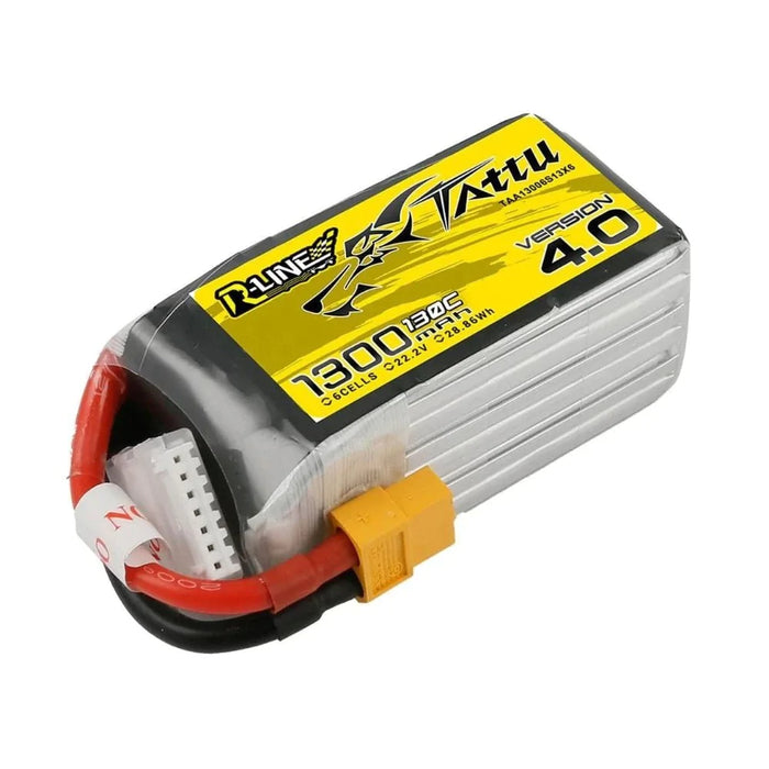 Tattu R Line Version 4.0 1300mAh 22.2V 130C 6S1P Lipo Akku mit XT60 Stecker   LiPo24.de