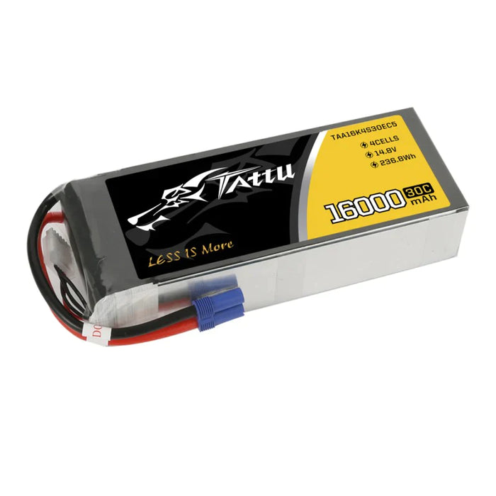 Tattu 16000mAh 14,8V 30C 4S1P Lipo Akkupack mit EC5   LiPo24.de