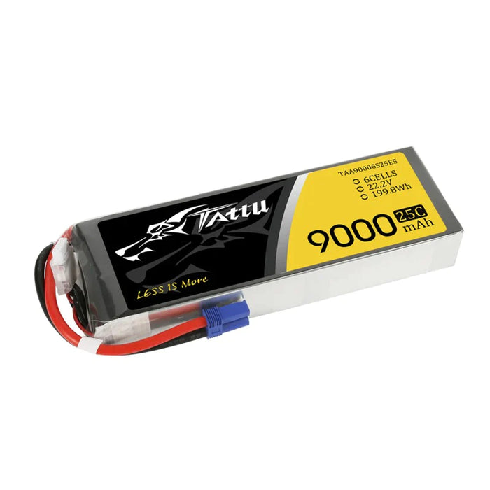 Tattu 9000mAh 22,2V 25C 6S1P Lipo Akkupack mit EC5   LiPo24.de