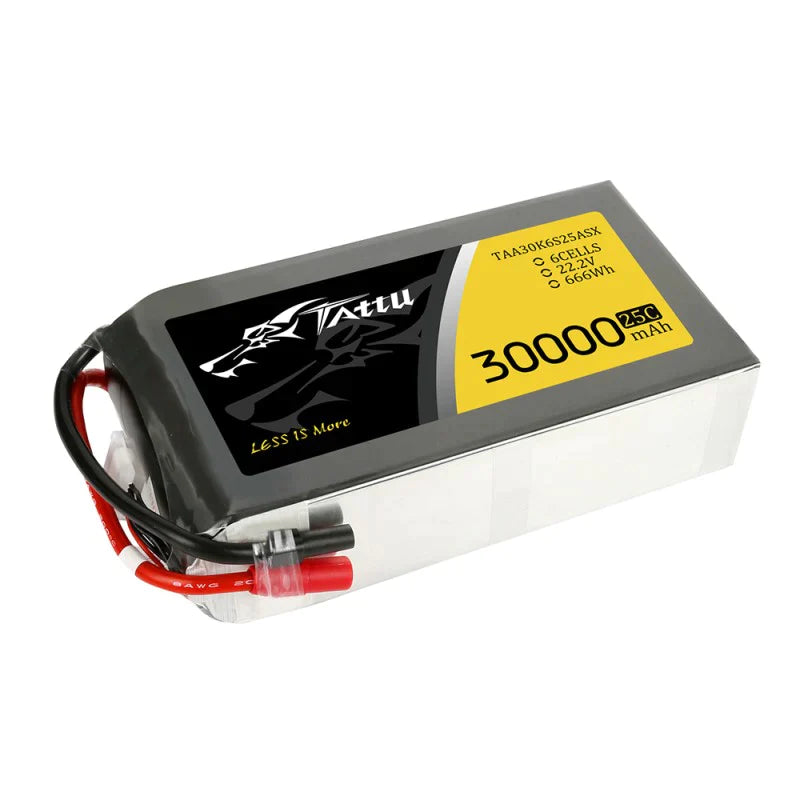 Tattu 30000mAh 22,2V 25C 6S1P Lipo Akkupack mit AS150+XT150 - LiPo24.de