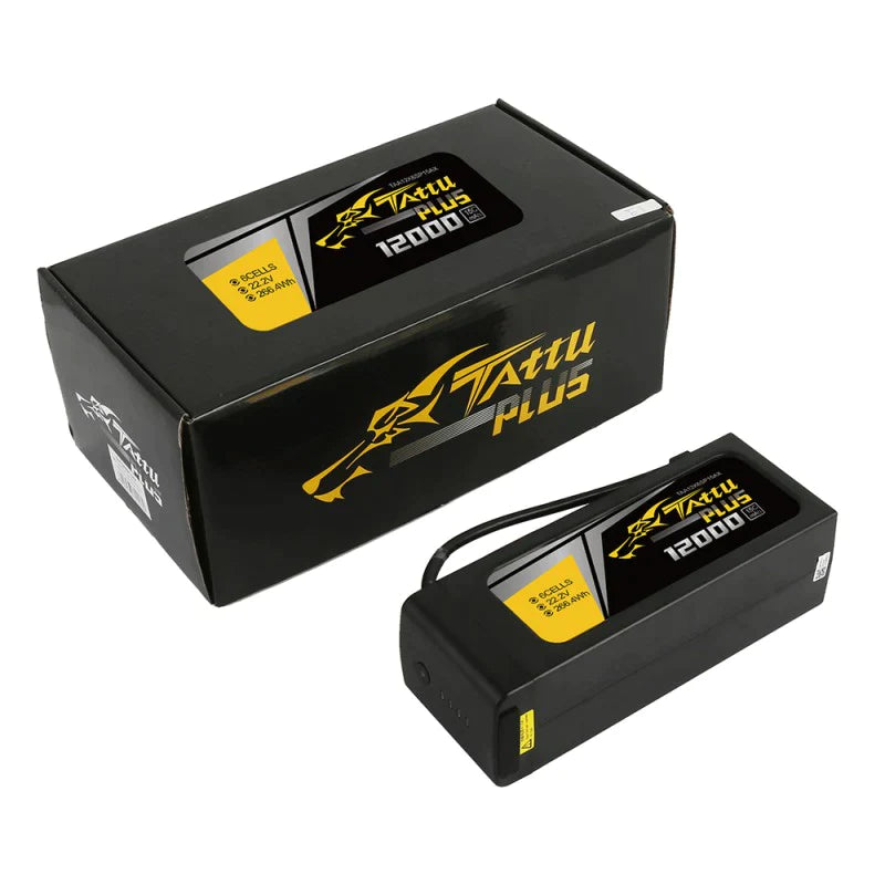 Tattu Plus 12000mAh 22,2V 15C 6S1P Lipo Akkupack mit AS150+XT150 Stecker - LiPo24.de