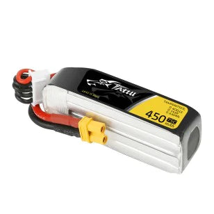 Tattu 450mAh 14.8V 75C 4S1P Lipo Akku mit XT30 Stecker   Lange Größe für H Rahmen   LiPo24.de