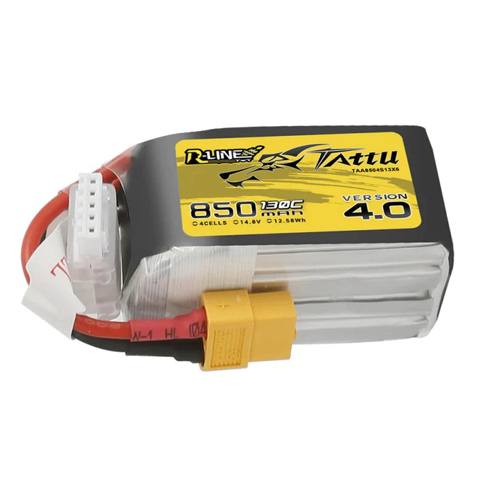 Tattu R Line 850mAh 14.8V 4S1P 130C Lipo Akkupack mit XT60 Stecker   LiPo24.de