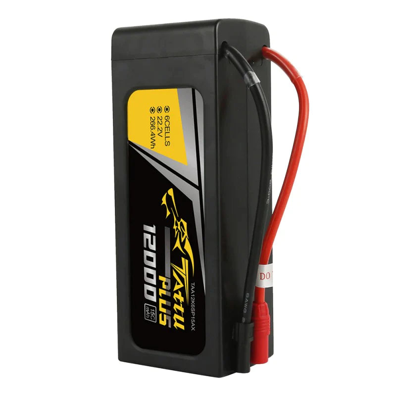 Tattu Plus 12000mAh 22,2V 15C 6S1P Lipo Akkupack mit AS150+XT150 Stecker - LiPo24.de