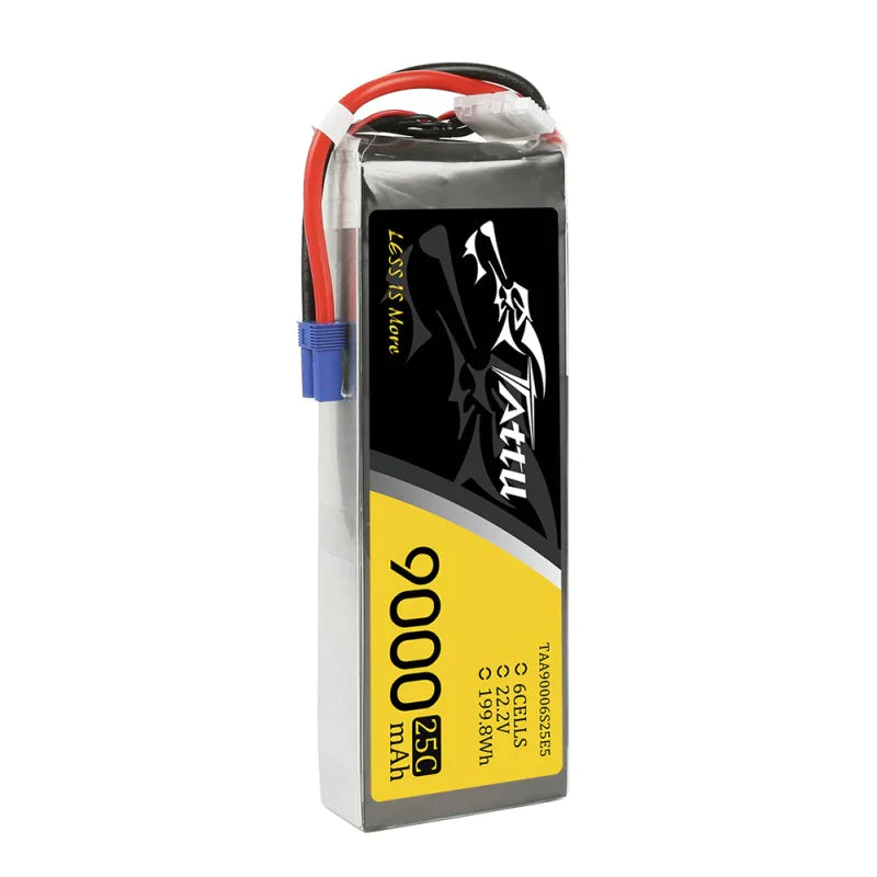 Tattu 9000mAh 22,2V 25C 6S1P Lipo Akkupack mit EC5 - LiPo24.de