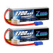 Zeee 4S Lipo Akku 3700mAh 14,8V 60C Soft Case mit EC5 Stecker für RC Flugzeug RC Modelle (2 Packungen)   LiPo24.de