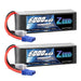 Zeee 4S Lipo Akku 6000mAh 14,8V 100C mit EC5 Stecker Soft Case für Flugzeug RC Car RC Modelle (2 Pack)   LiPo24.de